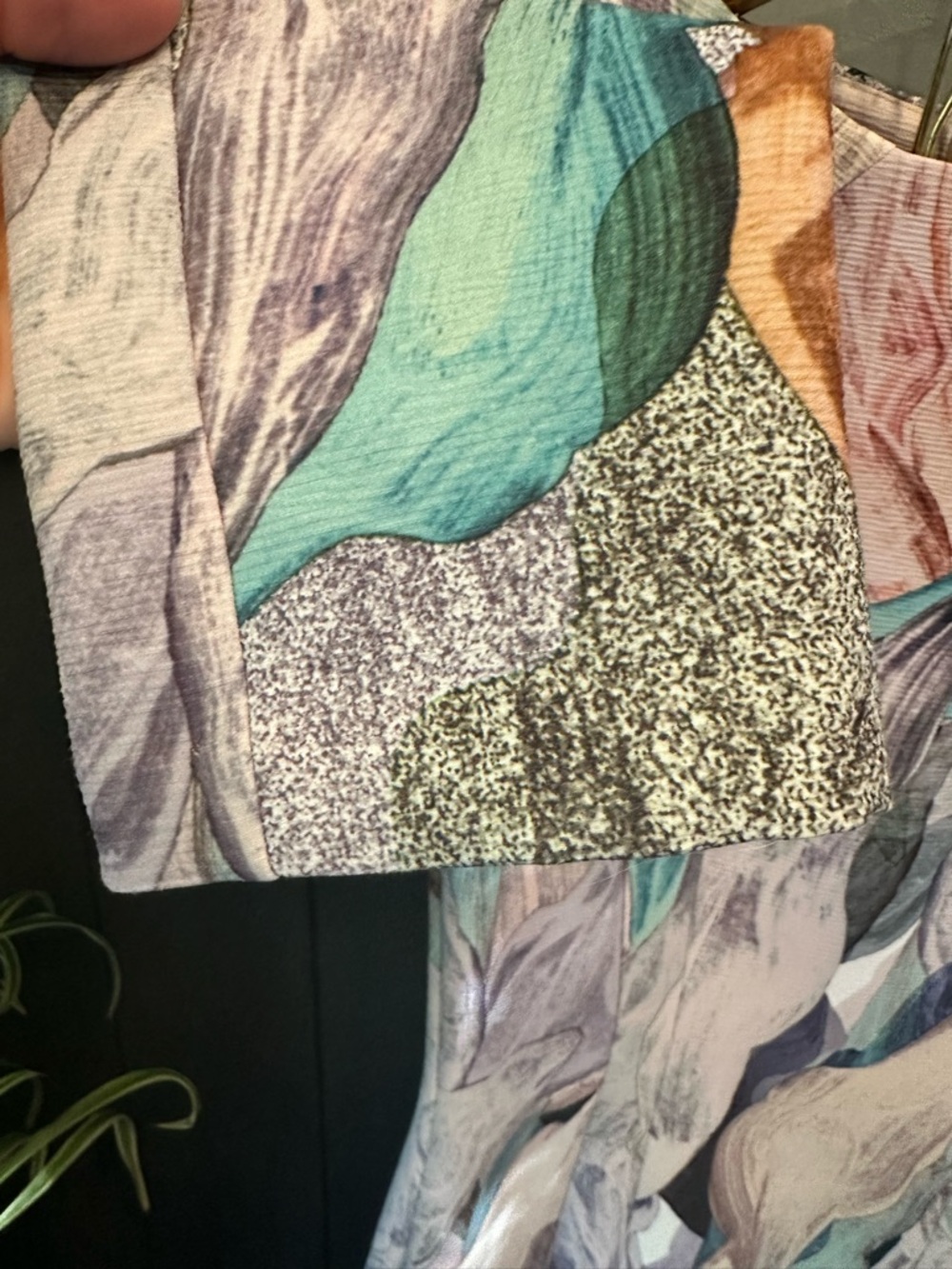 H & M Watercolor Abstract Printed Sheath Midi Dress in Multi-Color size 8 - Picture 11 of 16